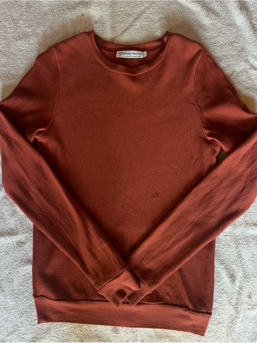 Simply Merino Sweatshirt in Rust